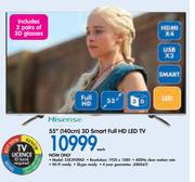Hisense 55"(140cm) 3D Smart Full HD LED TV 55K390PAD