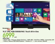 Lenovo 19.5" PDC 4GB/500GB/W8.1 Touch All-in-One C260