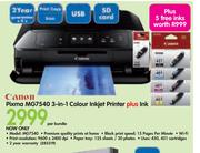 Canon Pixma MG7540 3-In-1 Colour Inkjet Printer Plus Ink-Per Bundle