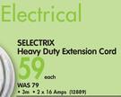 Selectrix 3m Heavy Duty Extension Cord