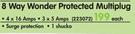 Ellis 8 Way Wonder Protected Multiplug