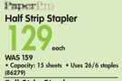 PaperPro Half Strip Stapler-Each
