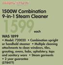 Morphy Richards 1500W Combination 9-In-1 Steam Cleaner 720020-Each