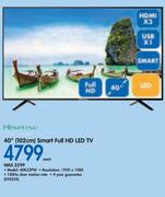 Hisense 40"(102cm) Smart Full HD LED TV 40K22PW