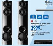 LG 4.2 Channel DVD Sound Tower Home Theatre System LHD675