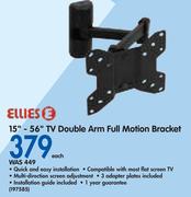 Ellies 15"-56" TV Double Arm Full Motion Bracket-Each