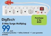 Digitech 8 Way Surge Multiplug-Each