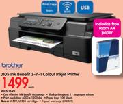 Brother J105 Ink Benefit 3-In-1 Colour Inkjet Printer