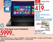 HP 15.6" 250 Series Core i3 Notebook-On My Gig 2