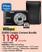 Nikon S2800 Coolpix Camera Bundle-Per Bundle
