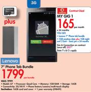 Lenovo 7" Phone Tab Bundle A7-Per Bundle