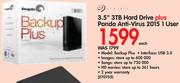 Seagate 3.5" 3TB Hard Drive+ Panda Anti-Virus 2015 1 User