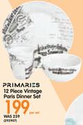 Primaries 12 Piece Vintage Paris Dinner Set-Per Set