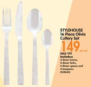 Stylehouse 16 Piece Olivia Cutlery Set-Per Set