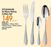 Stylehouse 16 Piece Venice Cutlery Set-Per Set