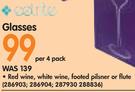 Glasses-Per 4 Pack