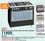 Defy 900mm 5 Burner Gas Electric Stove With Wok Anthracite DGS162A