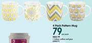 4 Pack Pattern Mug-Per Pack