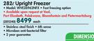 Whirlpool 282Ltr Upright Freezer WVE26962NFX