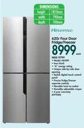 Hisense 620Ltr Four Door Fridge/Freezer H620FI
