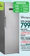 Whirlpool 282Ltr Upright Freezer WVE26962NFX