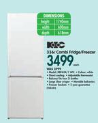 KIC 336Ltr Combi Fridge/Freezer KBF634/1 WH