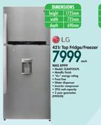 LG 421Ltr Top Fridge/Freezer GLB492GLPL