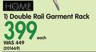 Home Double Rail Garment Rack-Each