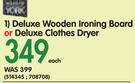 Deluxe Wooden Ironing Board Or Deluxe Clothes Dryer