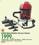 Genesis 1600W Water Filtration Vacuum Cleaner 80GHP