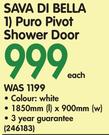 Sava Di Bella Puro Pivot Shower Door-Each