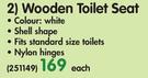 Deluxe Wooden Toilet Seat