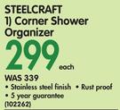 SteelCraft Corner Shower Organizer-Each