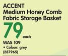 Accent Medium Honey Comb Fabric Storage Basket-Each