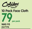 Colibri 10-Pack Face Cloth