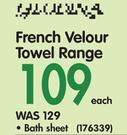 French Velour Towel Bath Sheet-Each
