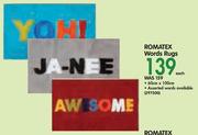 Romatex Words Rugs-60 x 100cm Each
