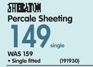 Sheraton Percale Single Fitted Sheeting