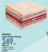 Aranda Lusso Check Throw-Each