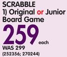 Scrabble Original Or Junior Board Game-Each