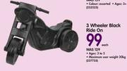 3 Wheeler Black Ride On-Each