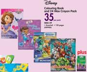 Disney Colouring Book And 24 Wax Crayon Pack-Per Pack