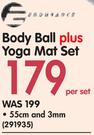 Endurance 55cm & 3mm Body Ball Plus Yoga Mat Set-Per Set