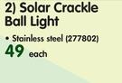 Urban Solar Stainless Steel Crackle Ball Light-Each