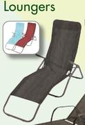 Terrace Leisure Manor Folding Textilene Lounger-Each