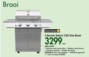 Terrace Leisure 3 Burner Saturn 220 Gas Braai-Each
