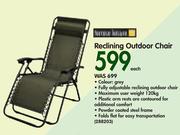 Terrace Leisure Reclining Outdoor Chair-Each