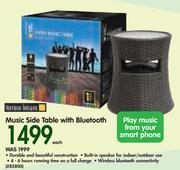 Music Side Table With Bluetooth-Each