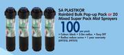 SA Plastikor Rainbird Bulk Pop-Up Pack Or 20 Mixed Super Pack Mist Sprayers-Per Pack