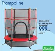 Bounceking Red 4.5 Foot My First Trampoline